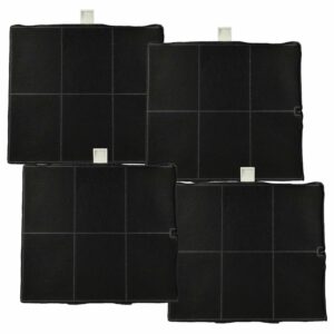 4x Filtro de Carvão Ativado Compatível com Bosch DHZ5135 para Coifa - 25.5 x 22.5 x 2.3 cm