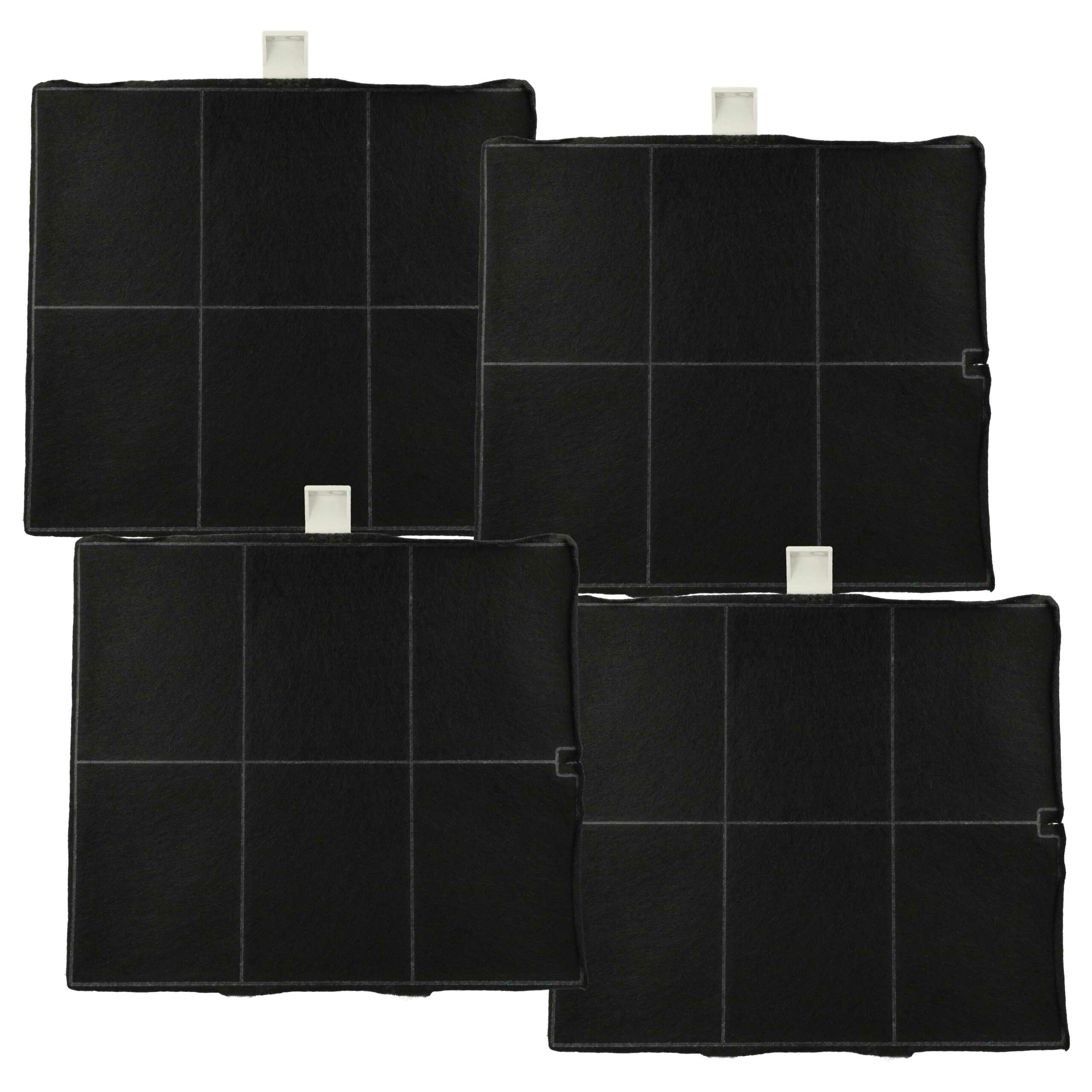 4x Filtro de Carvão Ativado Compatível com Bosch DHZ5135 para Coifa - 25.5 x 22.5 x 2.3 cm
