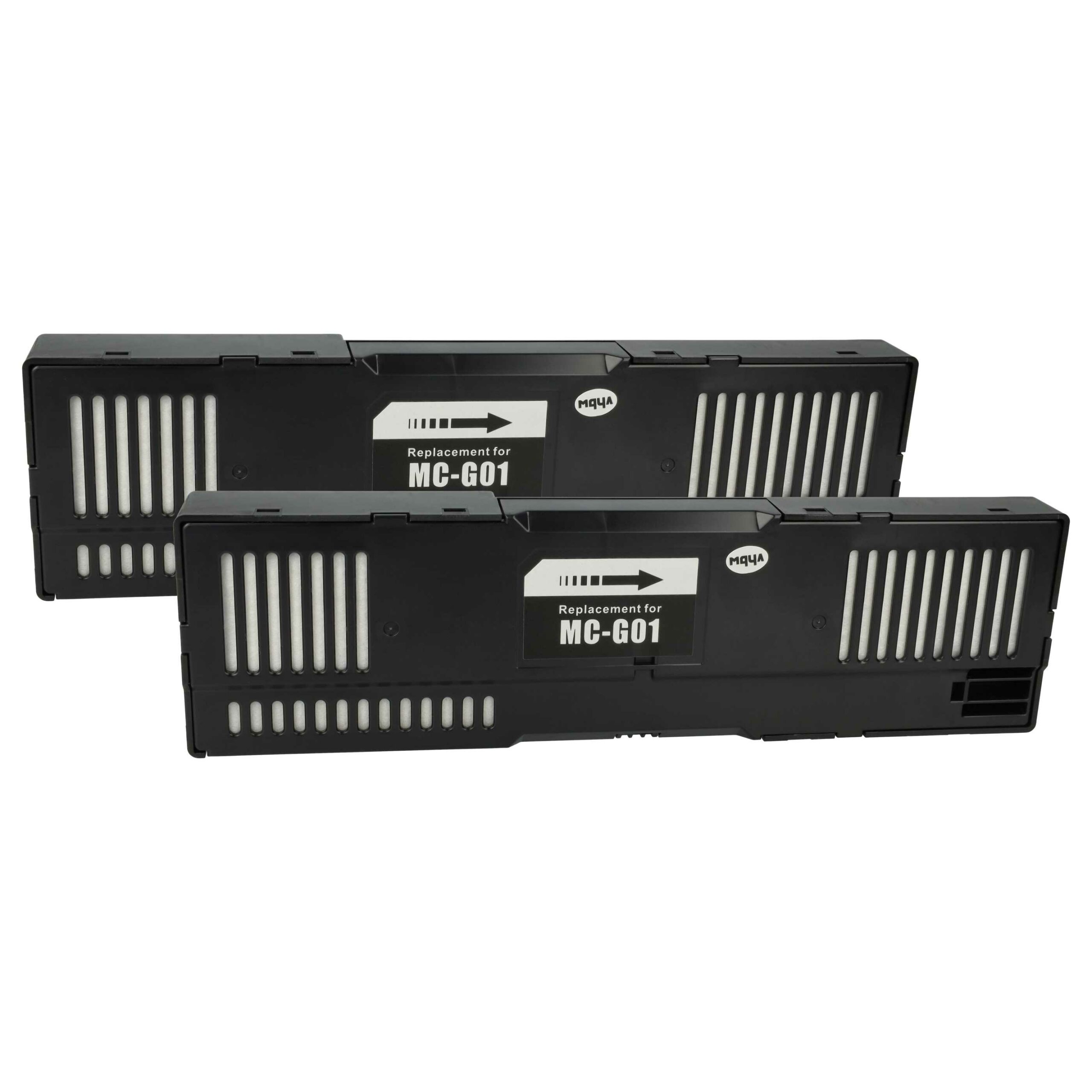 2x Recipiente de Tinta Residual vhbw compatível com Canon MC-G01, 4628C001 - Preto