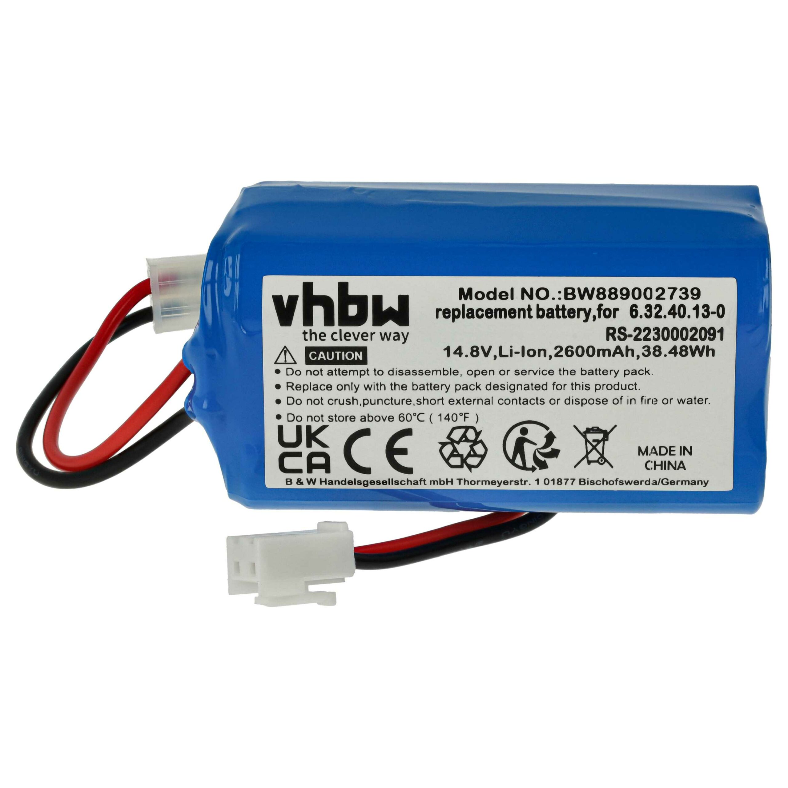 Bateria vhbw 2600mAh 14.8V Li-Ion compatível com Rowenta RS-2230002091 e Tefal - Image 3