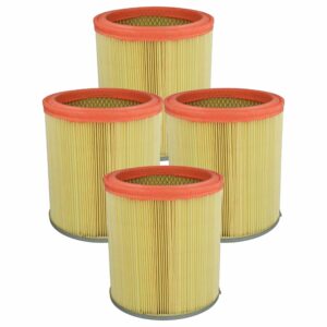 4x Filtro Redondo Substituição Rowenta ZR70 para Aspirador Tefal, Laranja/Amarelo vhbw