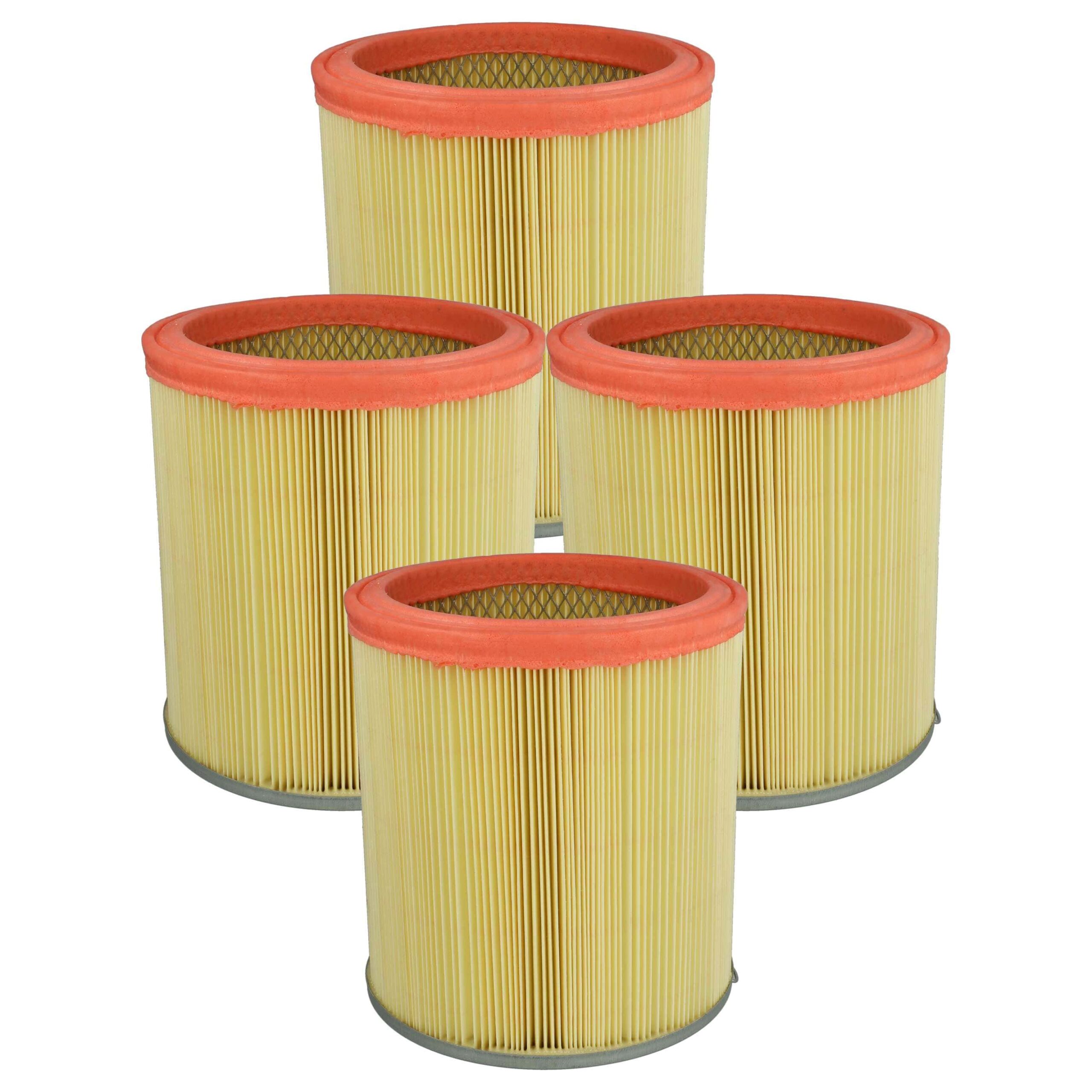 4x Filtro Redondo Substituição Rowenta ZR70 para Aspirador Tefal, Laranja/Amarelo vhbw