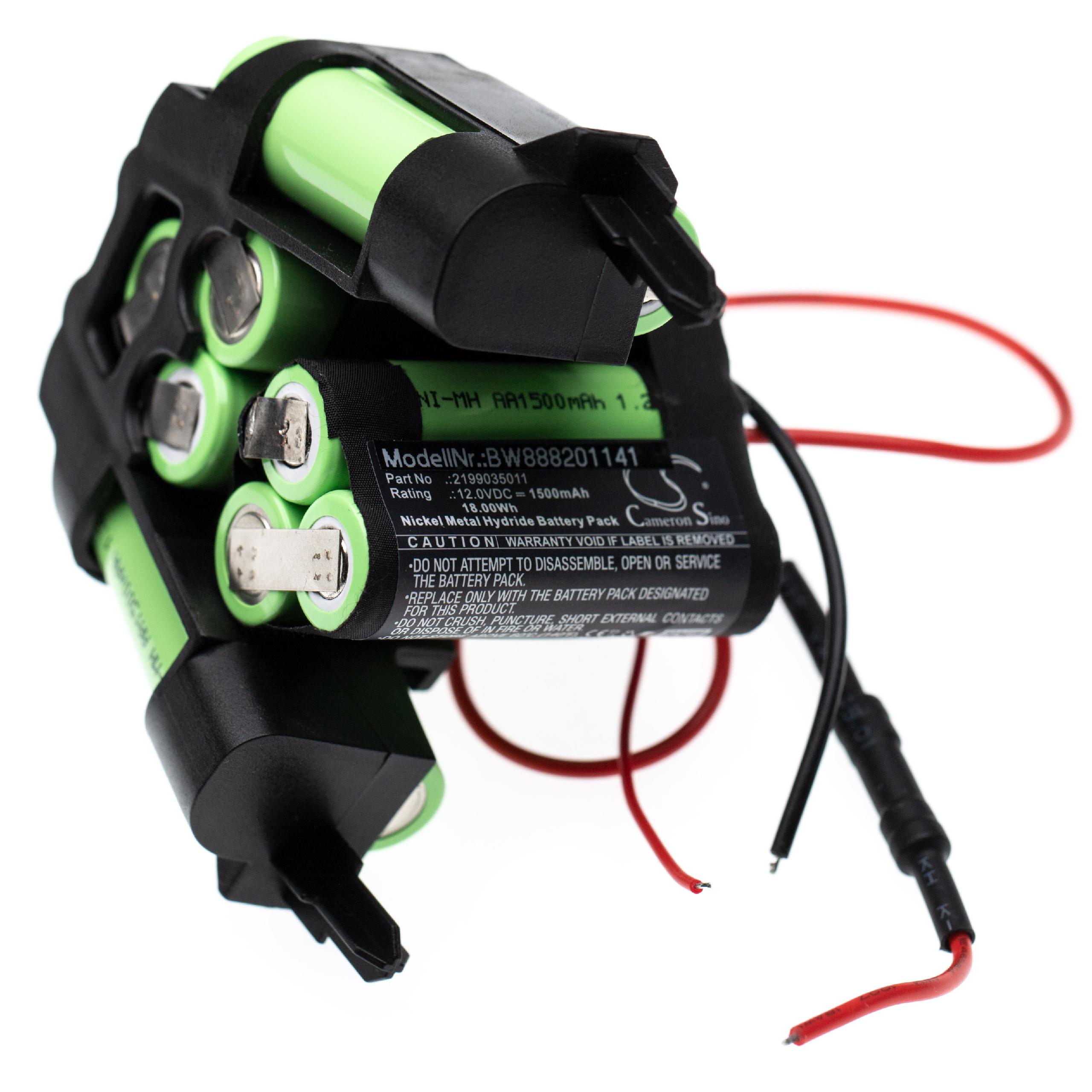 Bateria vhbw 12V 1500mAh NiMH para AEG 2199035011, Electrolux e outros - Image 2