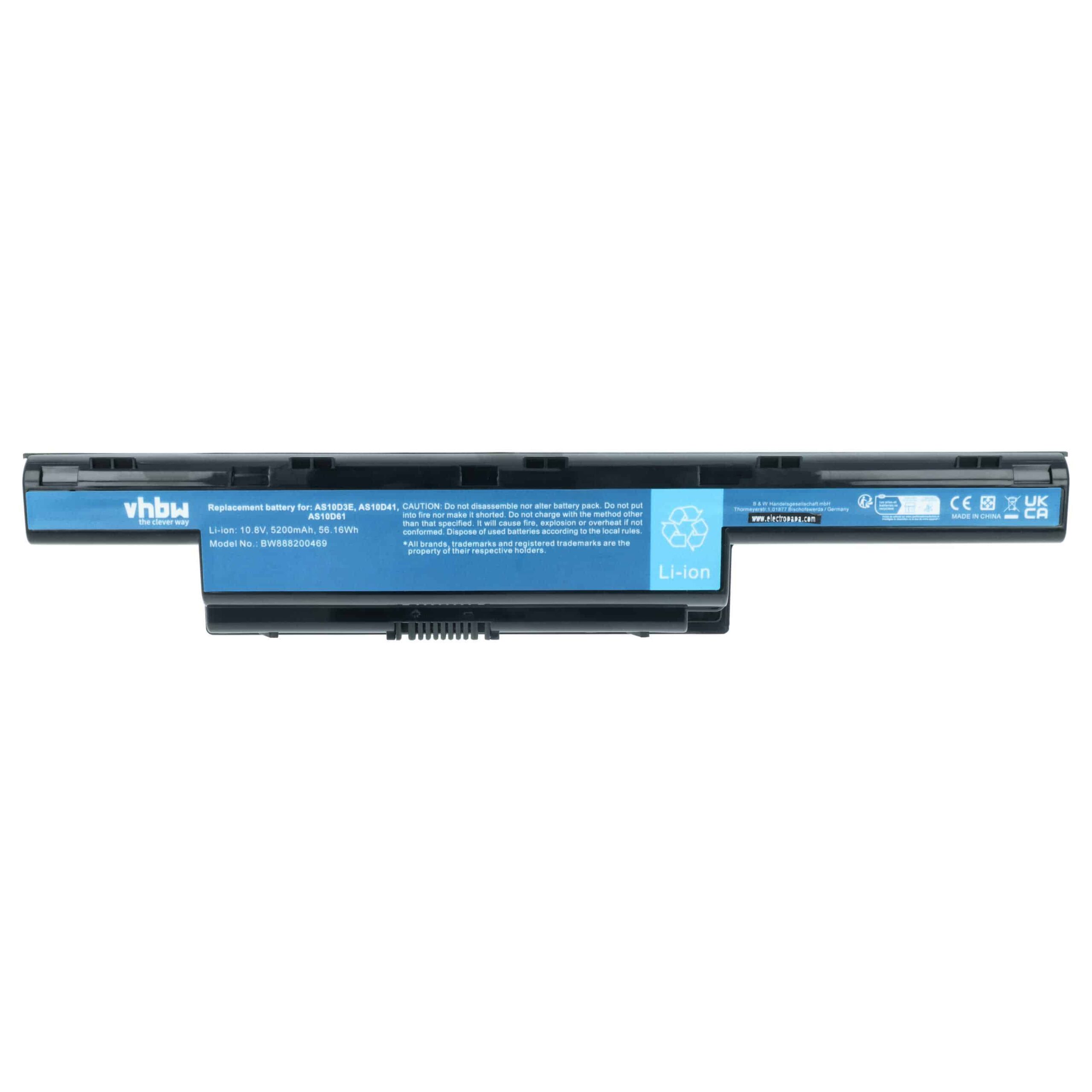 Bateria para Portátil Acer vhbw - 5200 mAh 10.8 V Li-polymer - Image 3