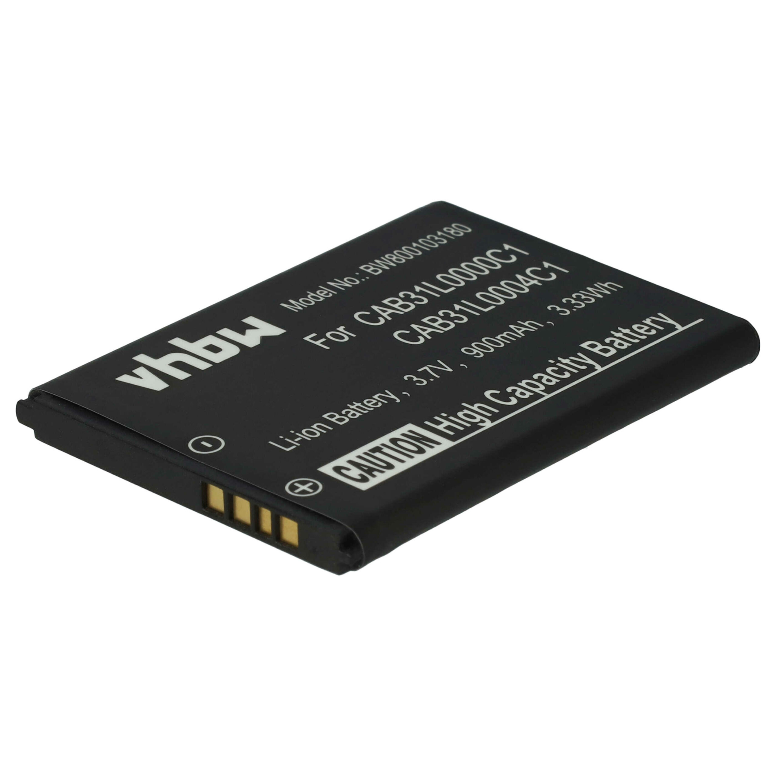 Bateria para Telemóvel vhbw compatível com Alcatel CAB31L0000C2, CAB31L0000C1, CAB31L0001C1 - 900 mAh 3.7 V Li-Ion - Image 4