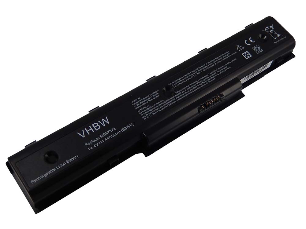 Bateria vhbw para Medion 40036339, 40036340 - 4400 mAh 14.4 V Li-Ion