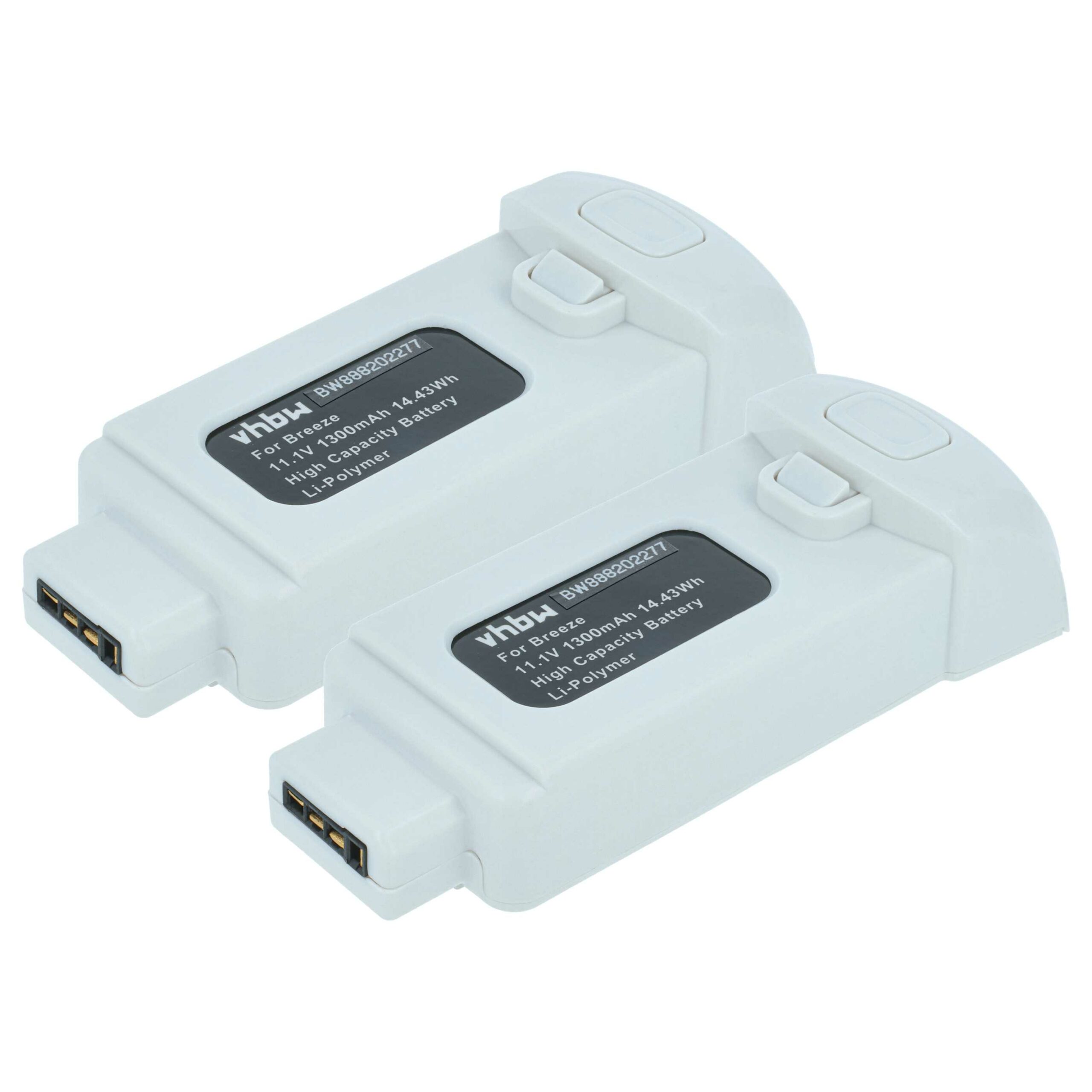Bateria vhbw para Yuneec - 1300 mAh 11.1V Li-polímero (Pack 2x)