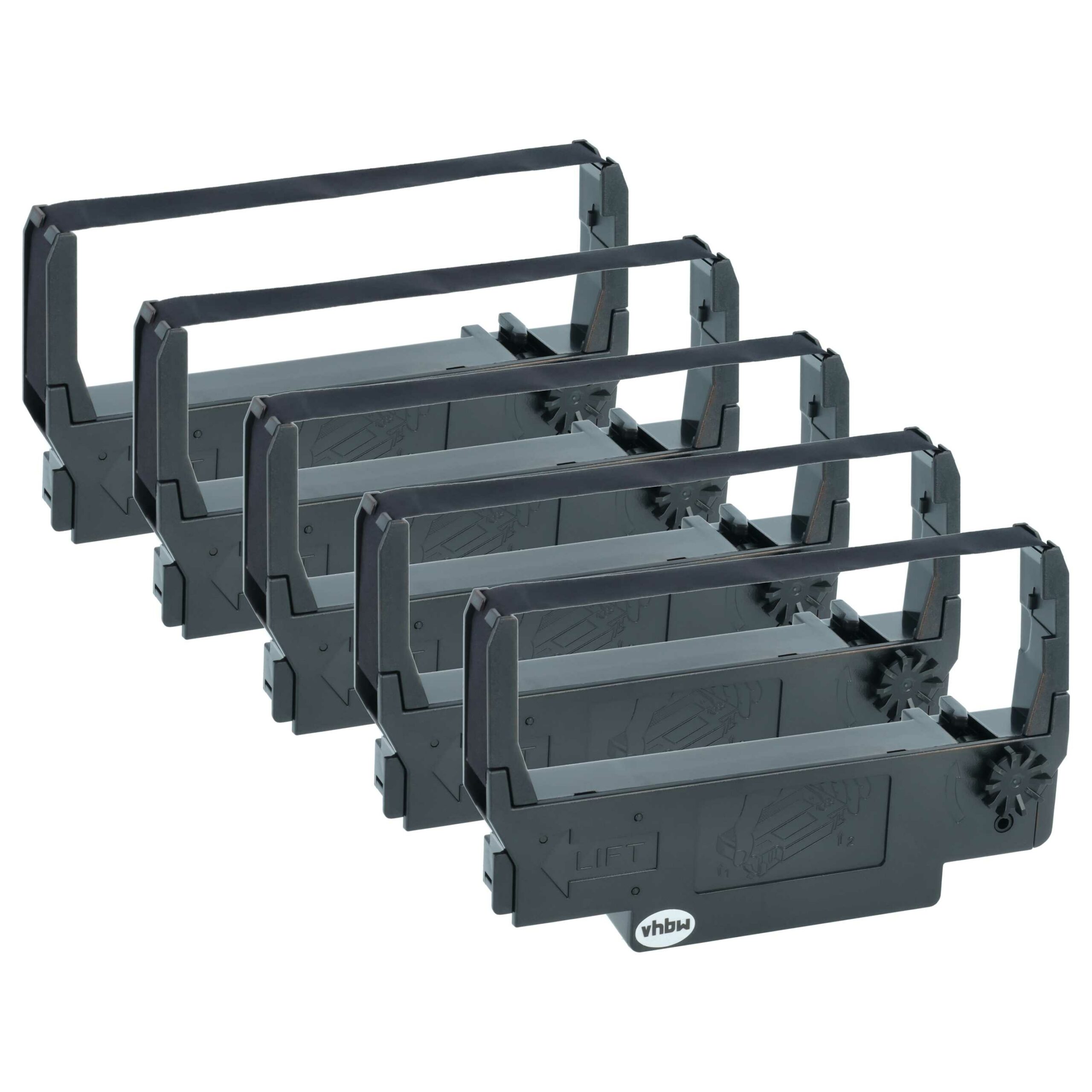 5x Fita de Tinta Compatível Epson C43S015451, 655N para Impressora Hyundai Matricial e Recibos - Preto