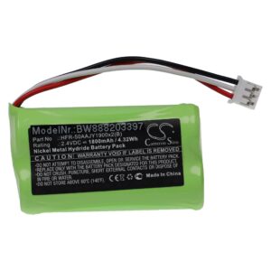 Bateria para Comando de Jogos Nvidia vhbw HRLR15/51, HFR-50AAJY1900x2(B) - 1800 mAh 2.4 V NiMH