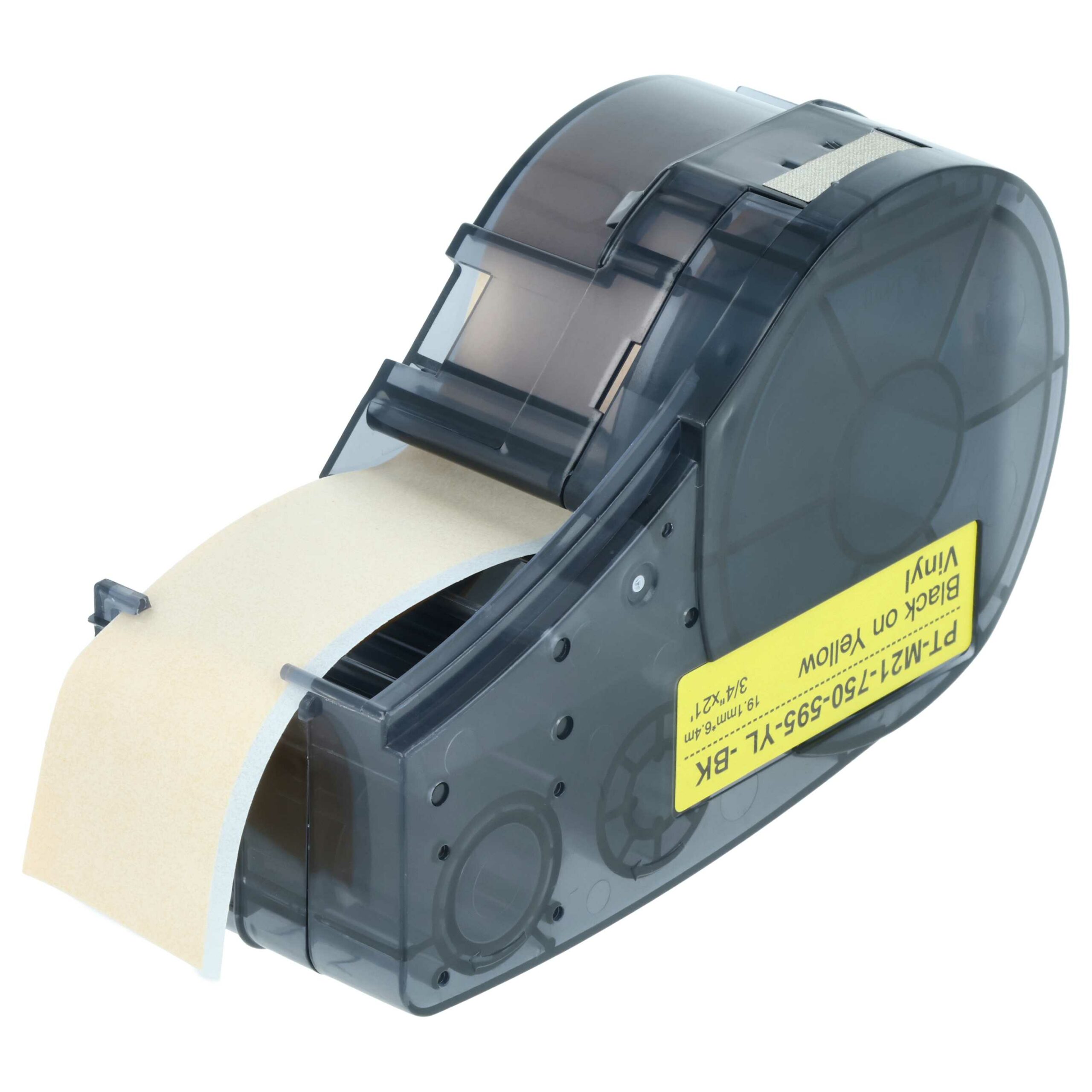Fita de Etiquetadora vhbw compatível com Brady M21-750-595-YL - 19,05 mm Preto sobre Amarelo