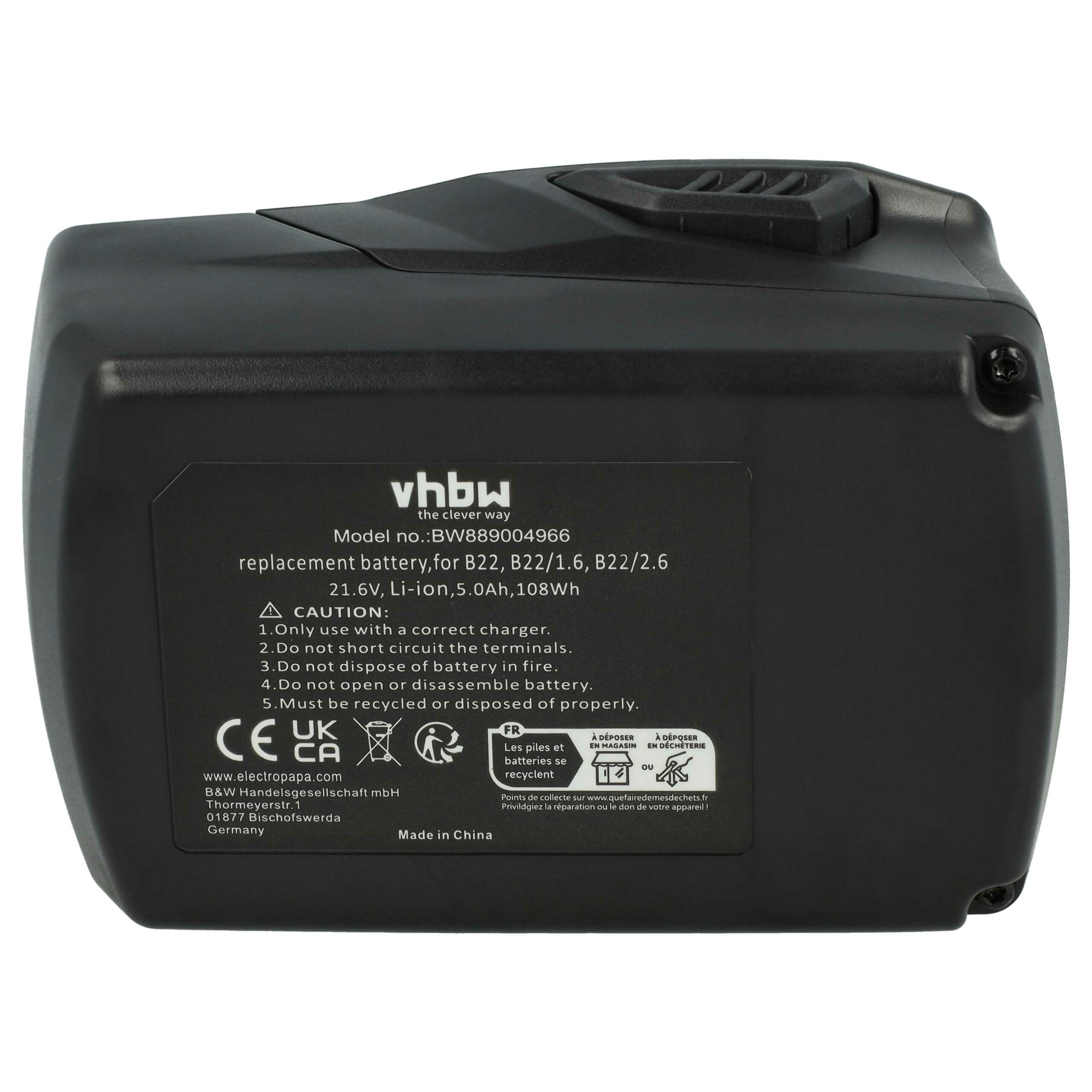 Bateria vhbw 21.6 V 5000 mAh para Ferramentas Hilti - Pack 3 unidades - Image 3