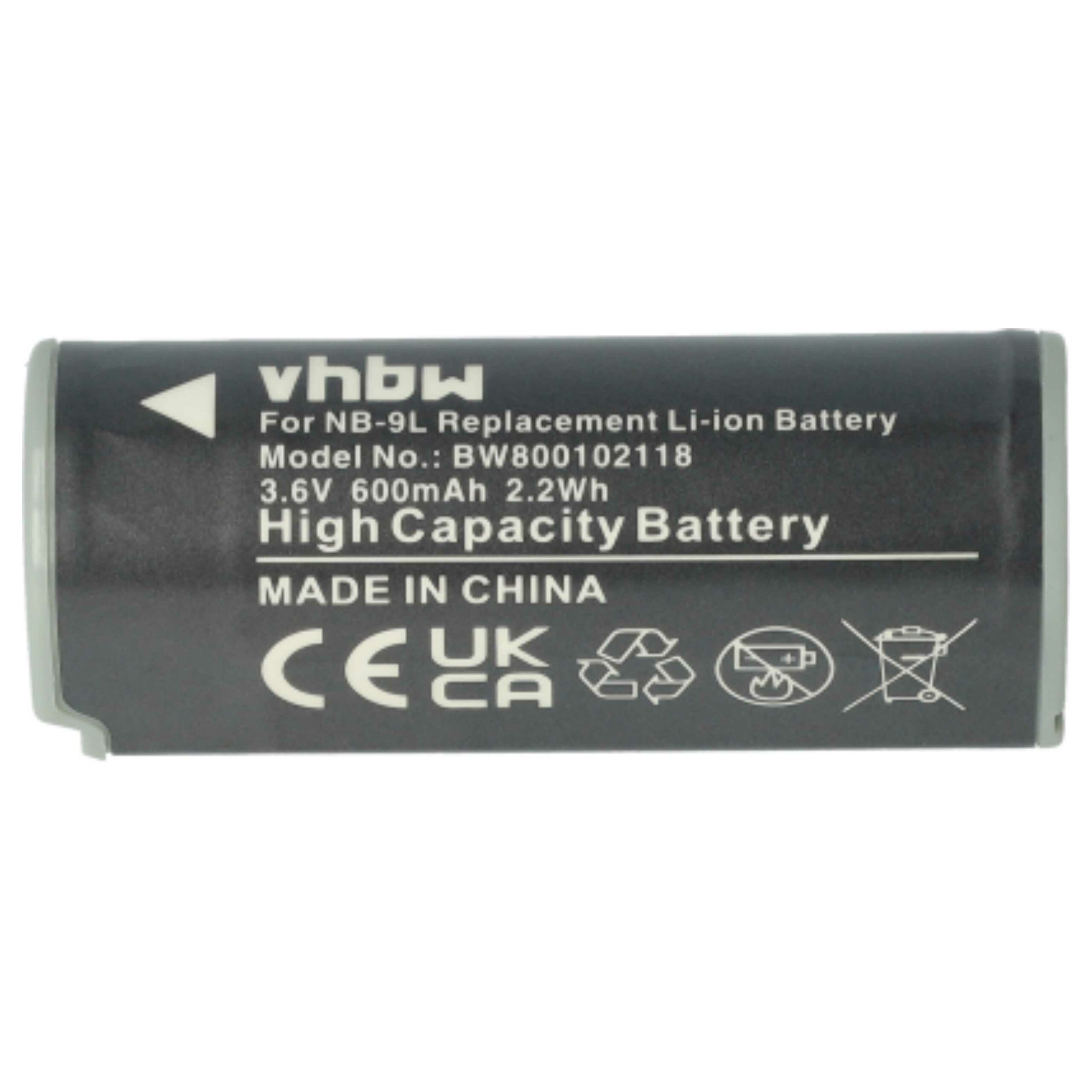 3x Bateria vhbw NB-9L - 600mAh, 3.6V, Li-Ion para Canon - Image 3