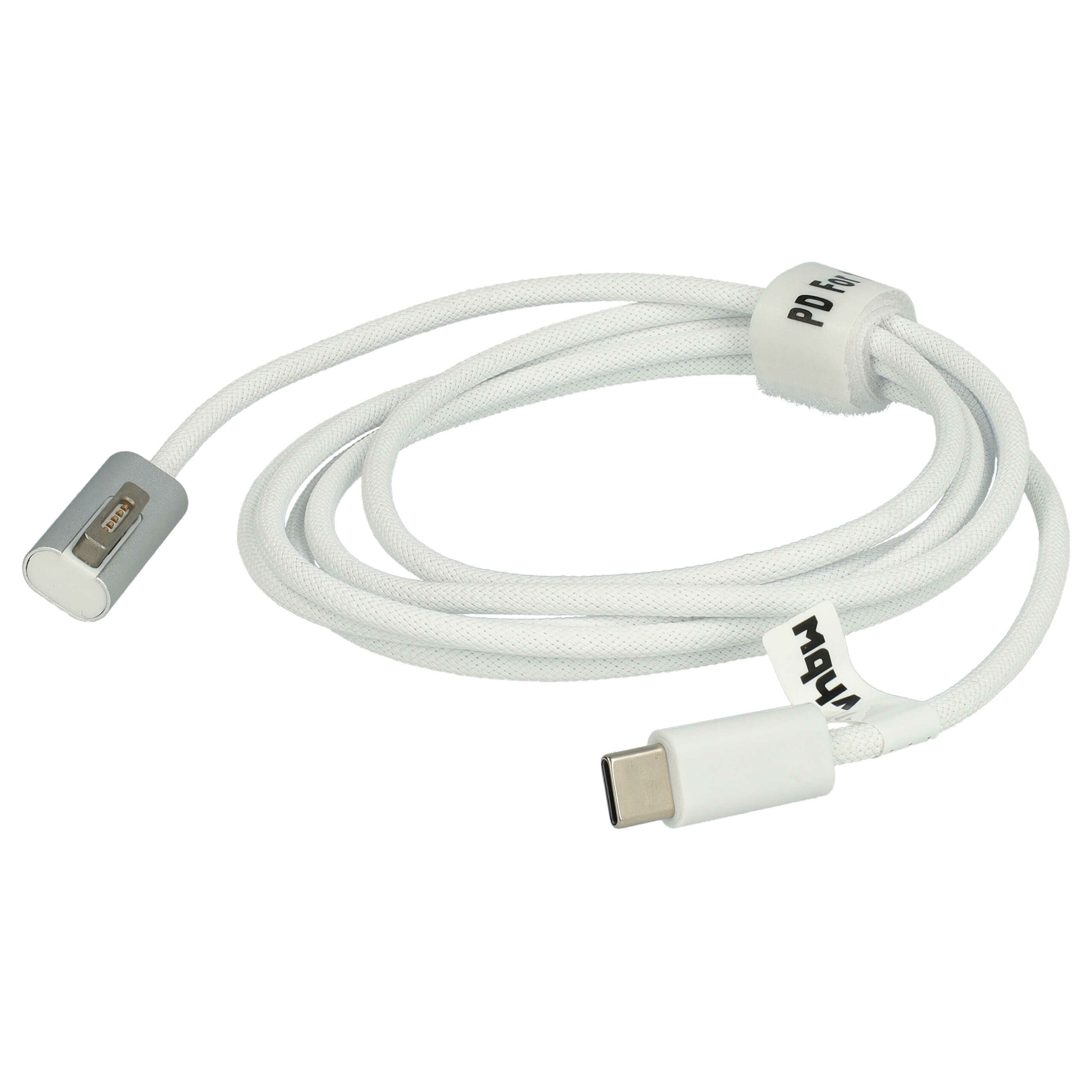 Cabo Adaptador USB Type-C para MagSafe 2 vhbw - Apple MacBook Air - 100 W, Nylon, em L - Image 4