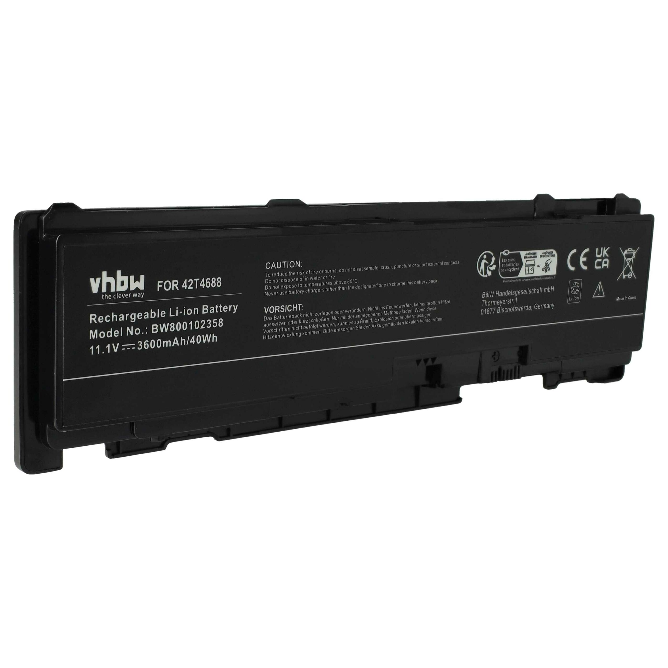 Bateria para Lenovo 42T4690, 42T4691, 42T4688, 42T4689, 42T4832 - 3600 mAh 11.1 V Li-Ion