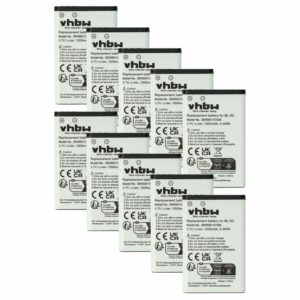 Bateria vhbw 1200 mAh 3.7V Li-Ion para Alcatel (compatível com 3BN67332AA, 10000058, RTR001F01) - Pack 10x