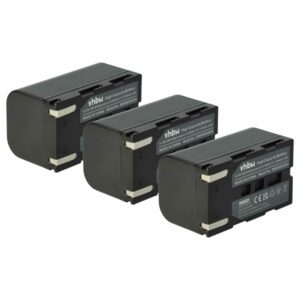Bateria vhbw 3x para Câmara de Vídeo Samsung SB-LSM160, SB-LSM320, SB-LSM80 - 1200 mAh 7.2 V Li-Ion