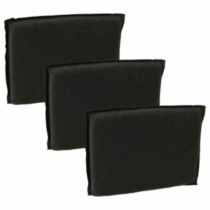 Pack de 3 Filtros de Carvão Ativado para Aspirador Vorwerk Tiger VT265, VT270