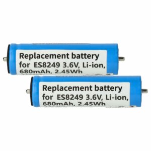 Bateria para Máquina de Barbear Panasonic e Braun - vhbw - 680 mAh 3.6V Li-Ion (Pack 2x)