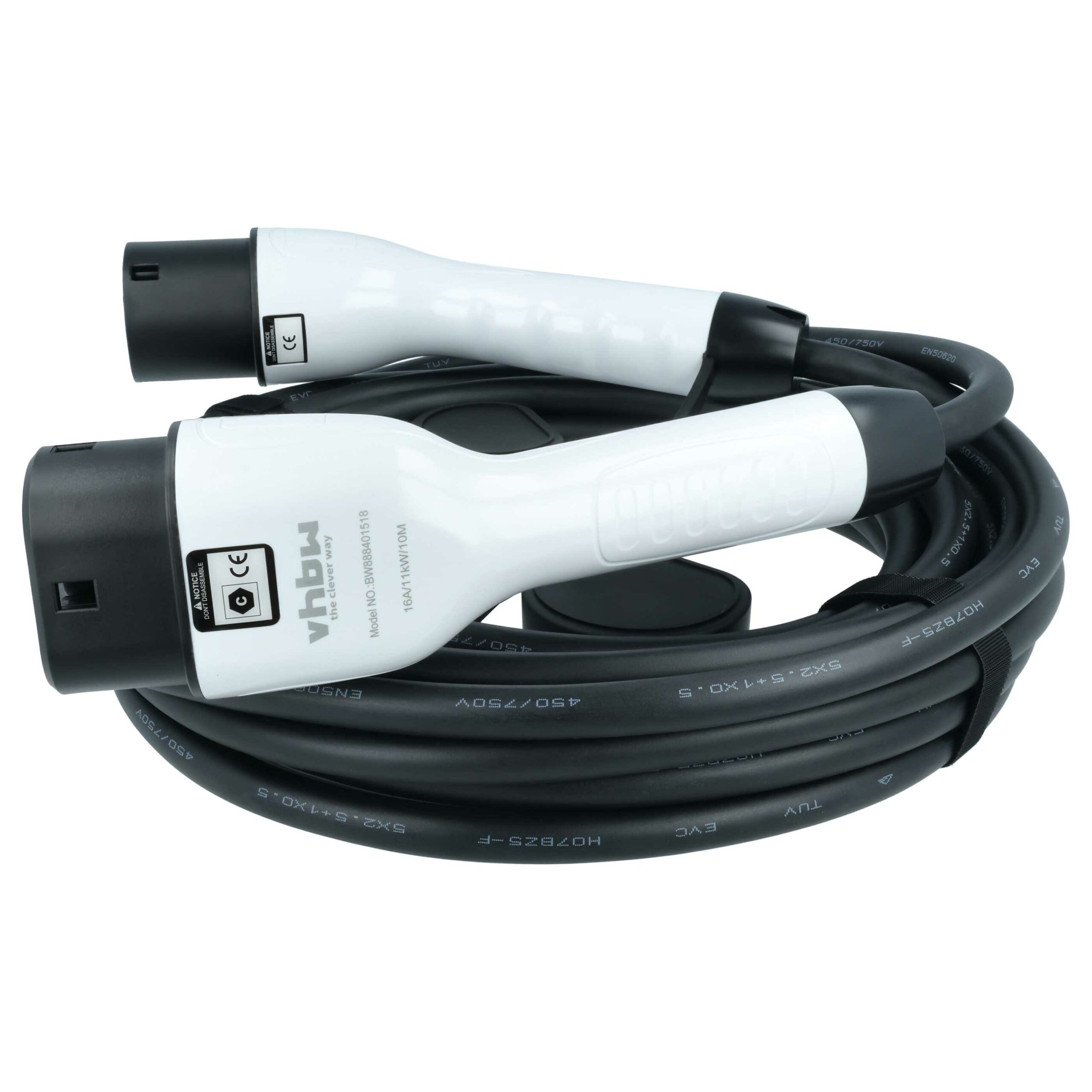 Cabo de Carregamento Type 2 para Type 2, Trifásico, 16 A, 11 kW, 10 m - vhbw - Image 3