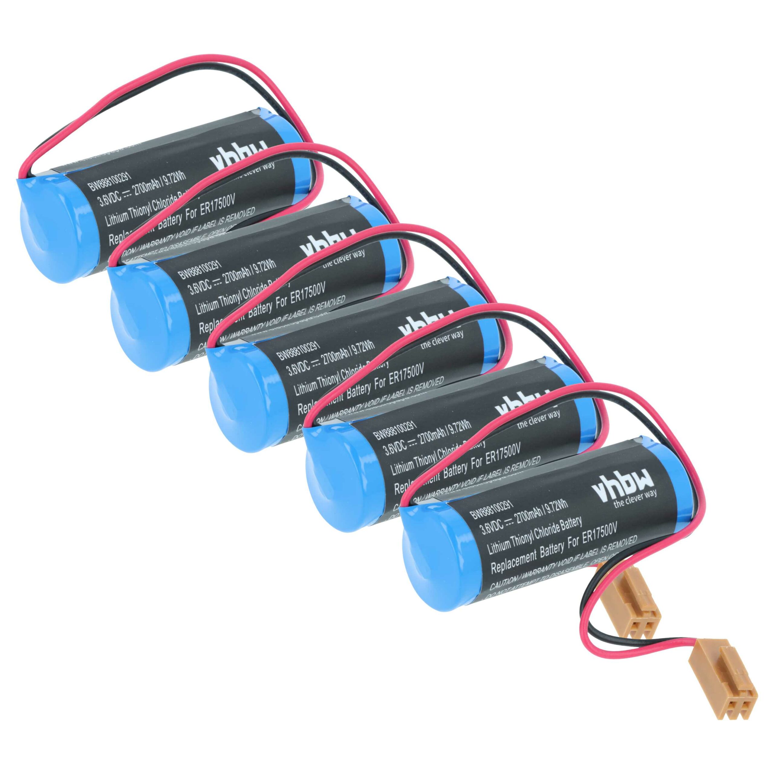 Bateria vhbw ER17/33 para Controlador CNC 5x - 2700 mAh 3.6V Li-MnO2