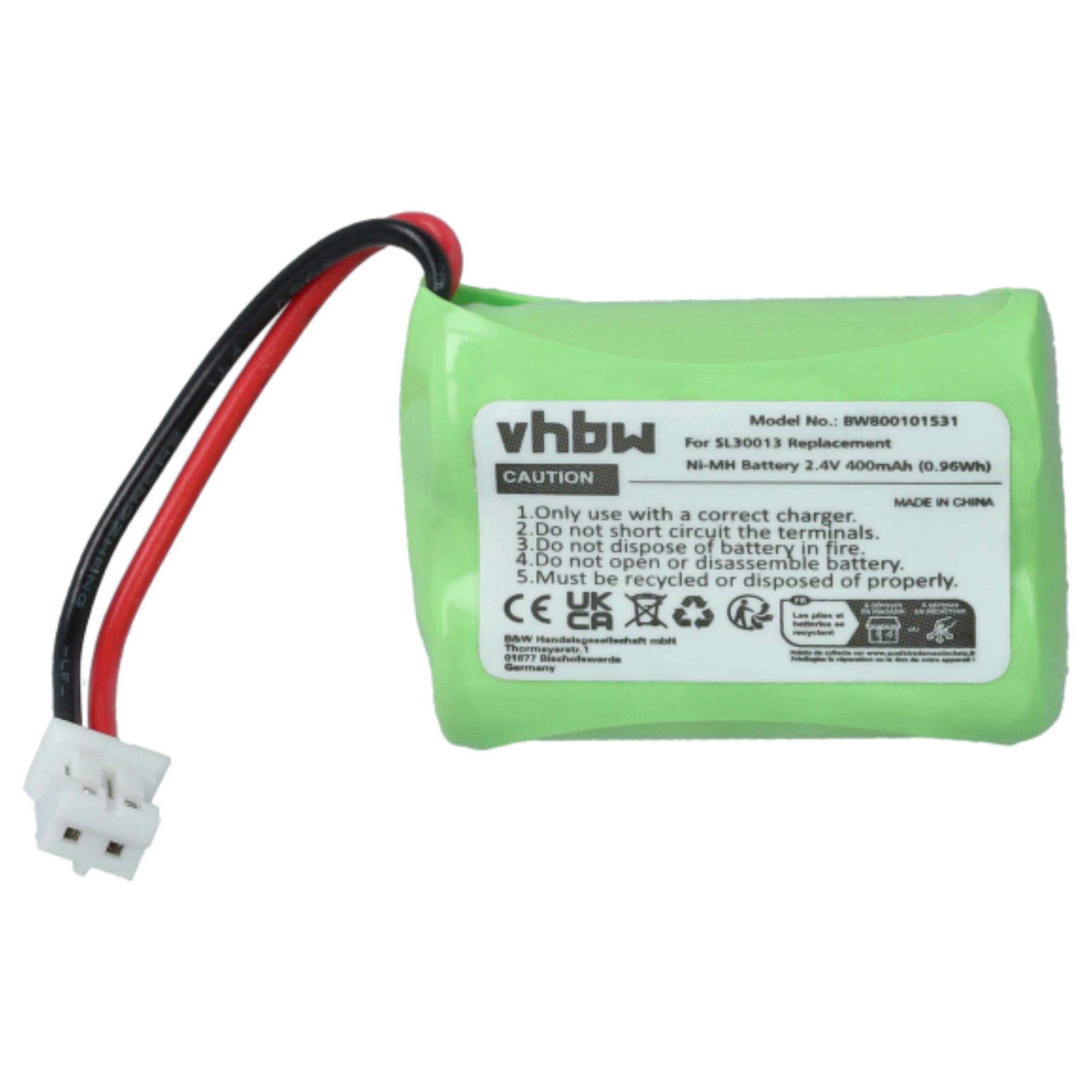 Pack 3x Baterias vhbw para telefone fixo Simvalley - 400 mAh 2.4 V NiMH - Image 3
