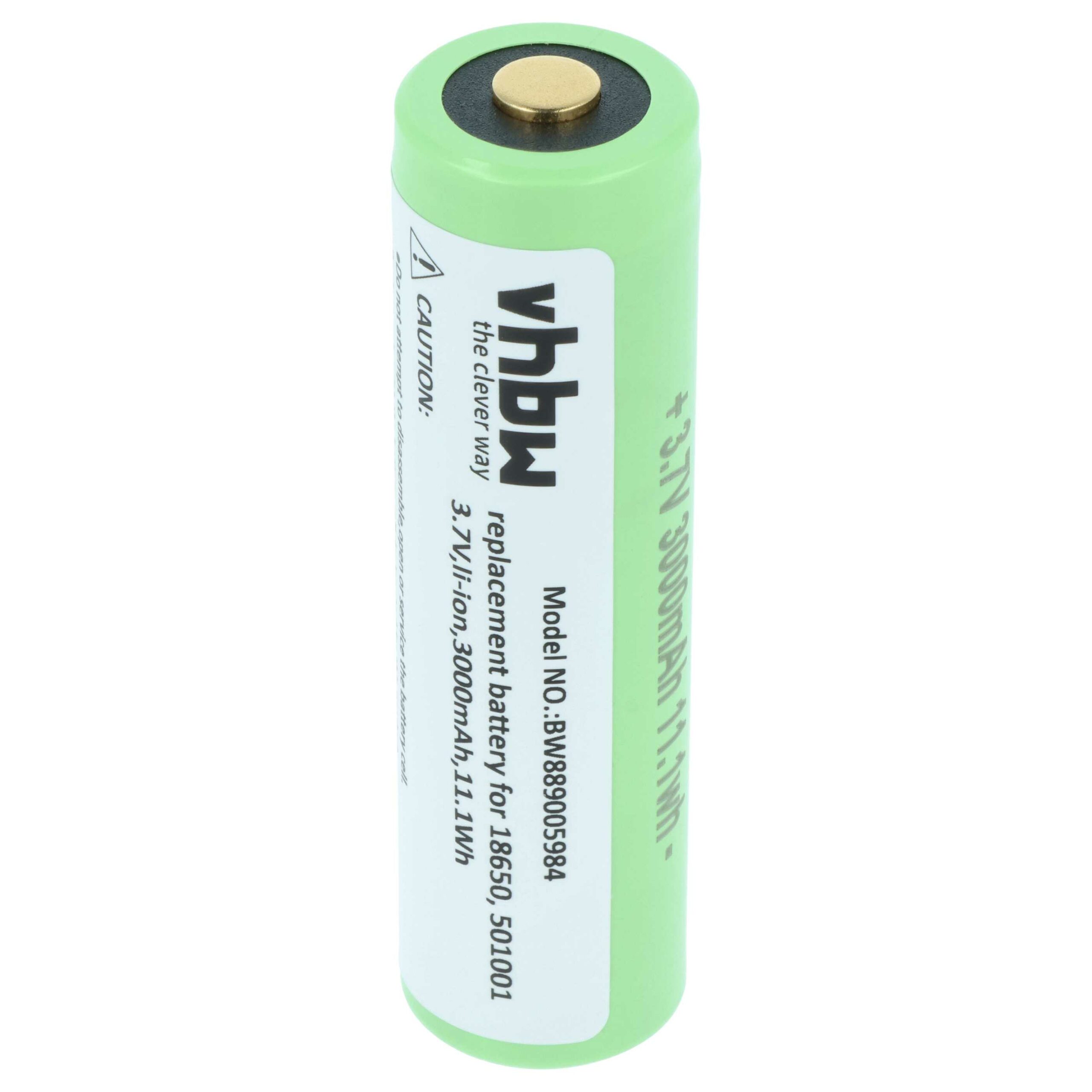 Bateria para Lanternas Ledlenser/Fenix/EagleTac/Olight - Lote de 2 baterias Li-Ion 3.7V 3Ah vhbw - Image 3