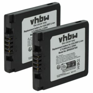 2x Bateria vhbw compatível com Leica BP-DC2 - 500mAh, 3.6V, Li-Ion