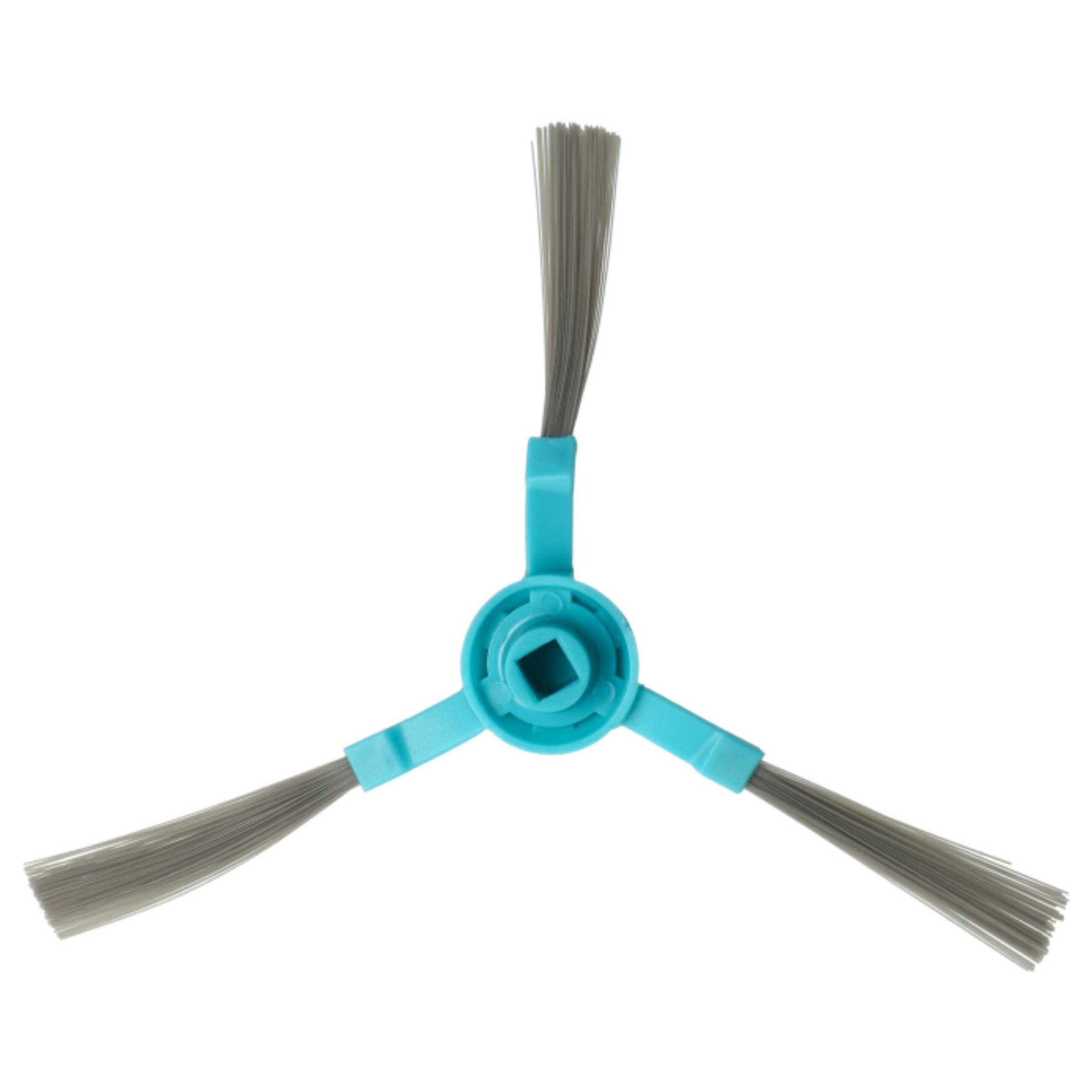 4 Escovas Laterais para Aspirador Robot Proscenic M6 Pro - 3 Braços, Preto e Azul Claro - Image 3