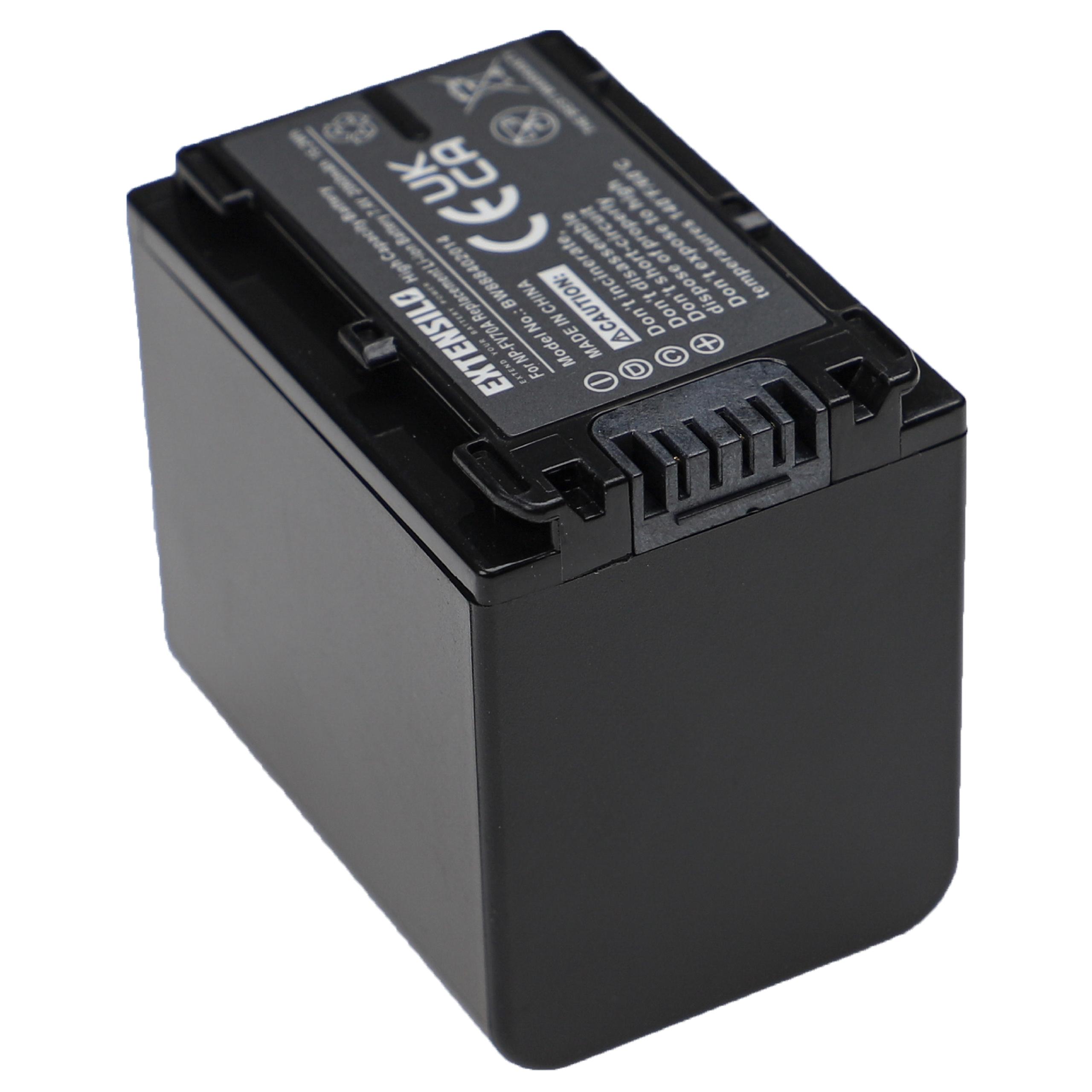 3x Bateria EXTENSILO para Sony NP-FV50, NP-FV100, NP-FV40, NP-FV30, NP-FV70, NP-FV60 - 2060mAh, 7.4V, Li-Ion - Image 3