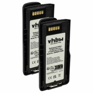 Bateria vhbw 2x para Motorola NNTN8020B, NNTN8020AC, NNTN8020A, NNTN8020 - 2900 mAh 3.7 V Li-Ion
