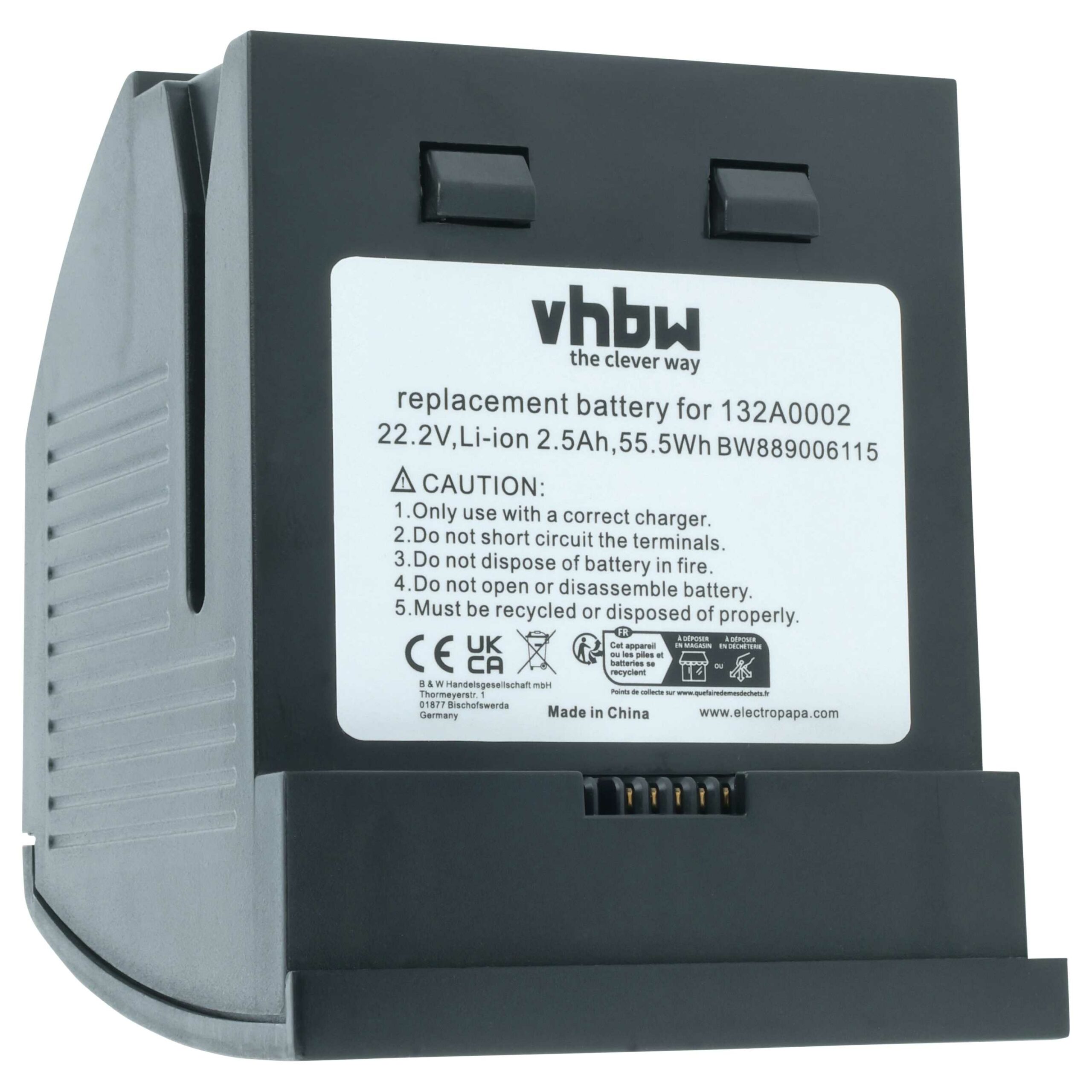 Bateria vhbw para Bissell 132A0002 - 2500mAh, 22.2V, Li-Ion - Image 3