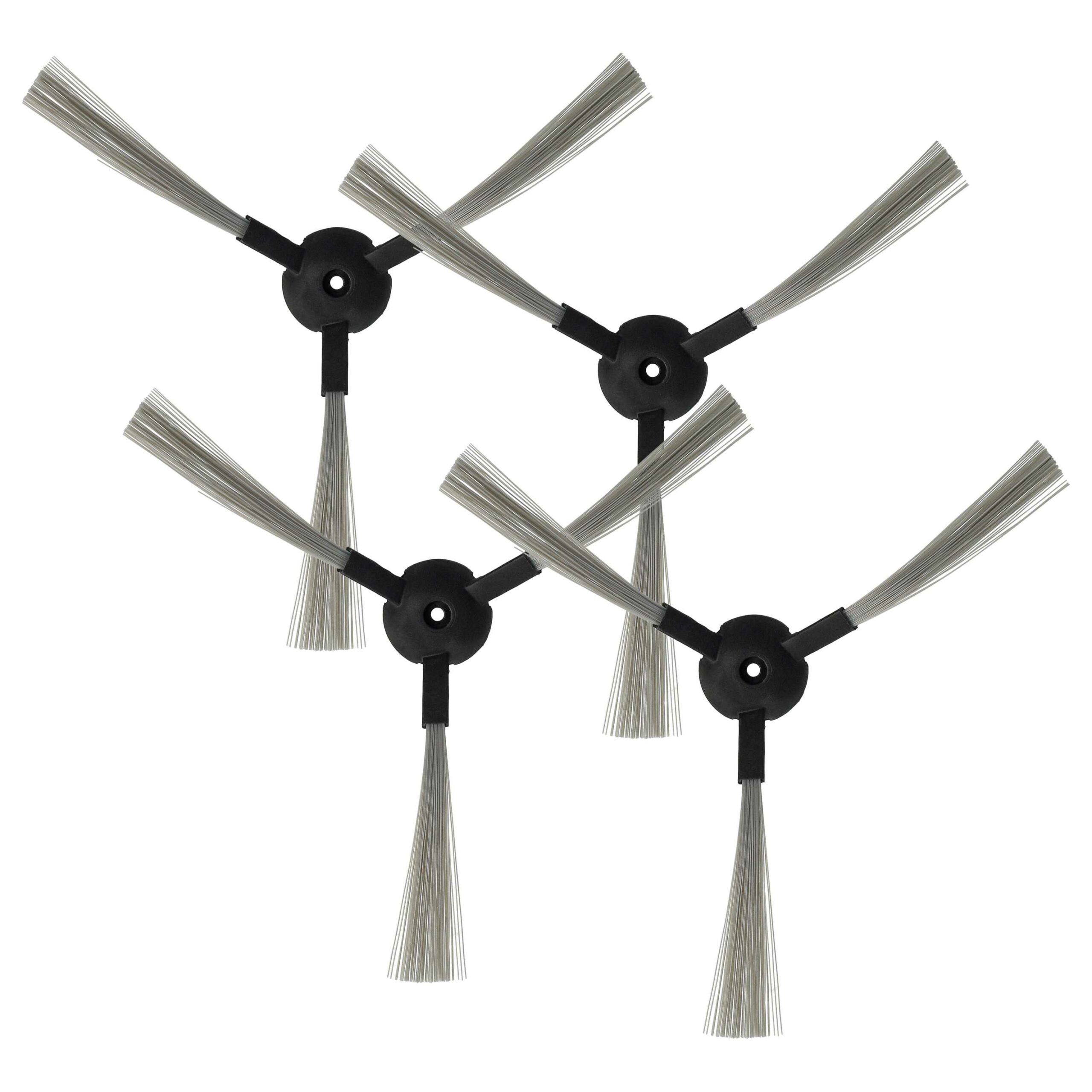 4x Escovas Laterais para Robôs Aspiradores Amtidy, Lilin, Yoo Digital, Klarstein e outros - 3 Braços