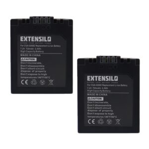 2x Bateria compatível Leica BP-DC5 - 750mAh, 7.2V, Li-Ion EXTENSILO