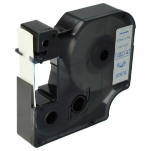 Fita de Etiquetas vhbw compatível Dymo S0720540, D1, 45014 - 12 mm Azul sobre Branco