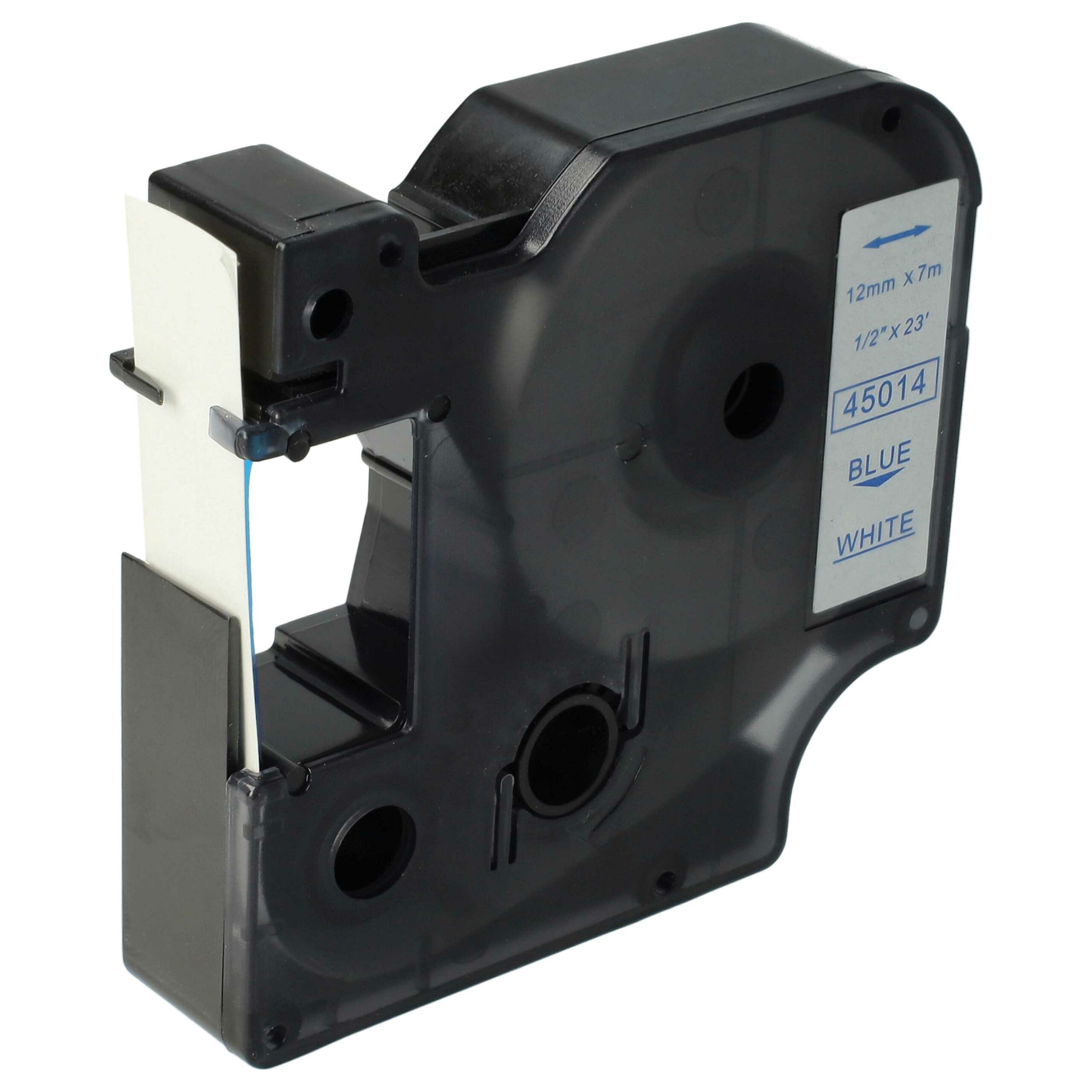 Fita de Etiquetas vhbw compatível Dymo S0720540, D1, 45014 - 12 mm Azul sobre Branco