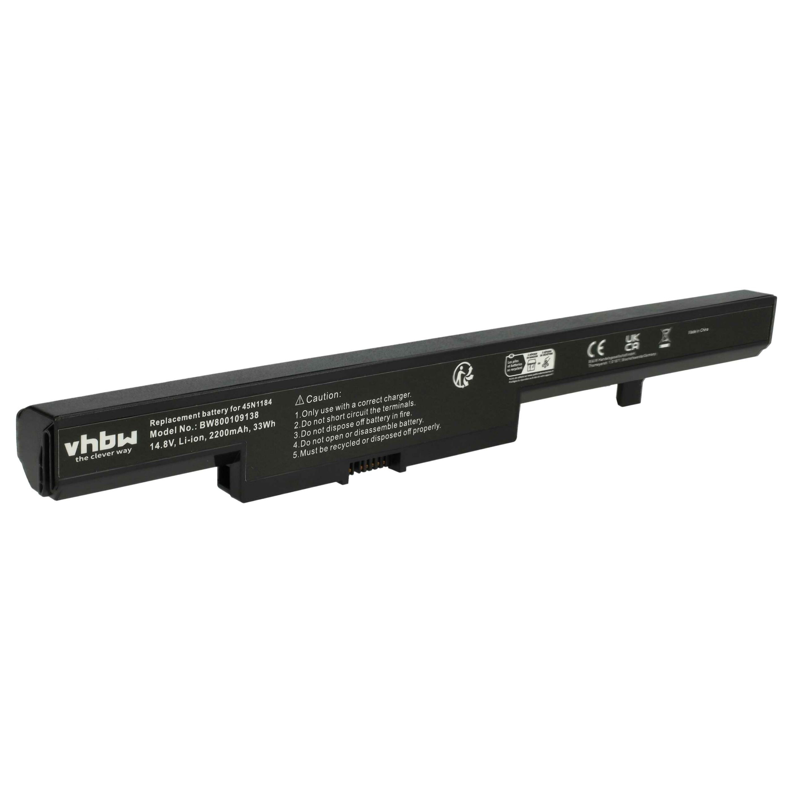 Bateria para Notebook Lenovo vhbw - 2200 mAh 14.8V Li-Ion (45N1184, 45N1185, 45N1182, L12L4E55, 45N1183)
