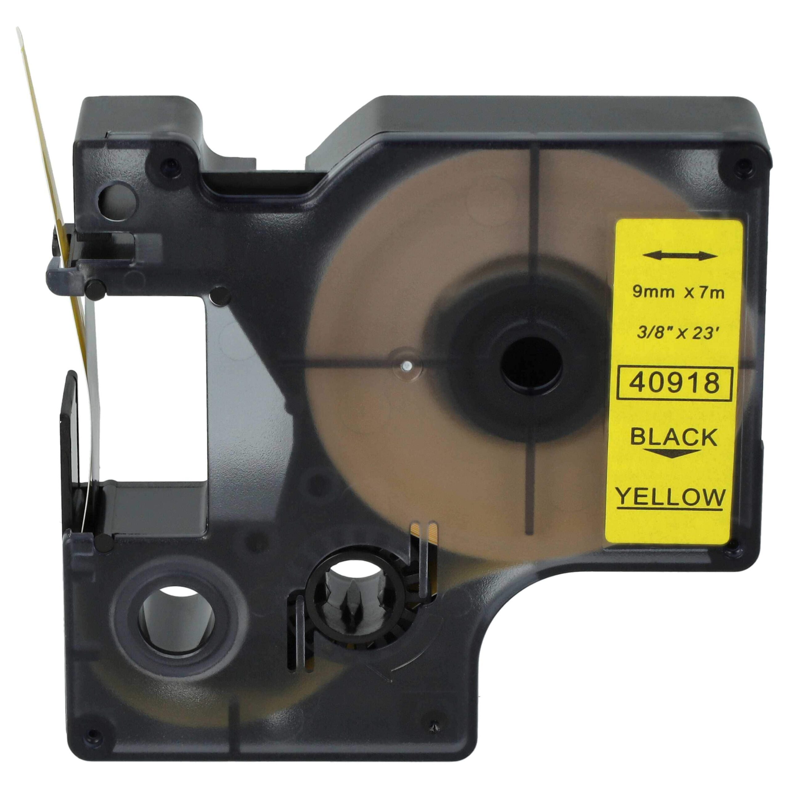 Fita de Etiquetas compatível com Dymo D1, 40918 - 9 mm Preto sobre Amarelo - Image 3