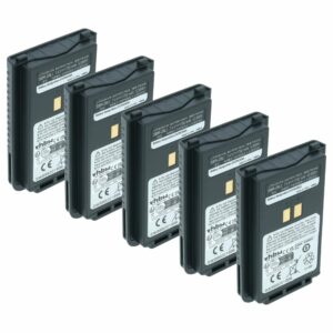 5x Bateria vhbw compatível com Yaesu SBR-28, SBR-28Li - 1750 mAh 7.4 V Li-Ion