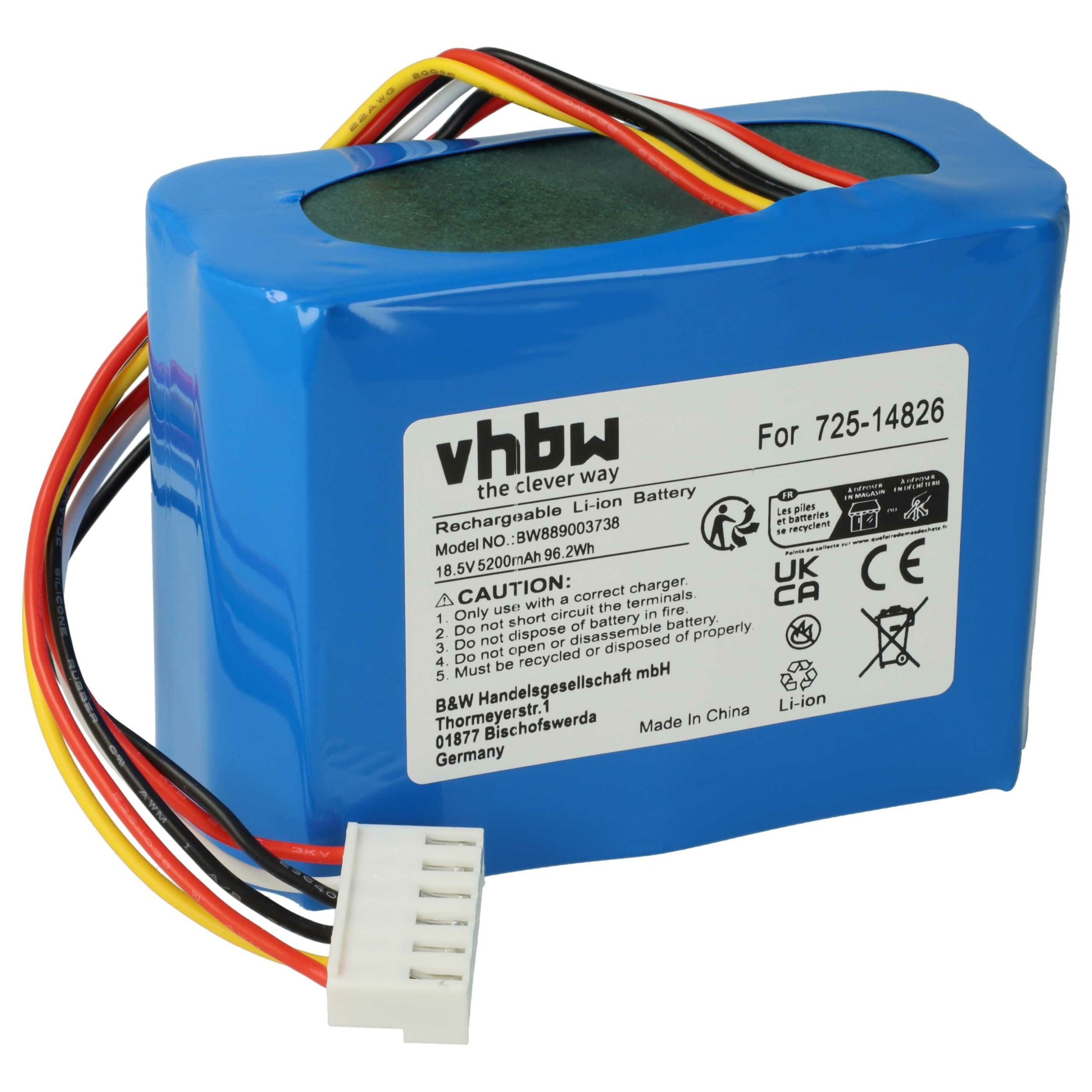 Bateria vhbw para Cub Cadet Robomow - 5200 mAh 18.5 V Li-Ion
