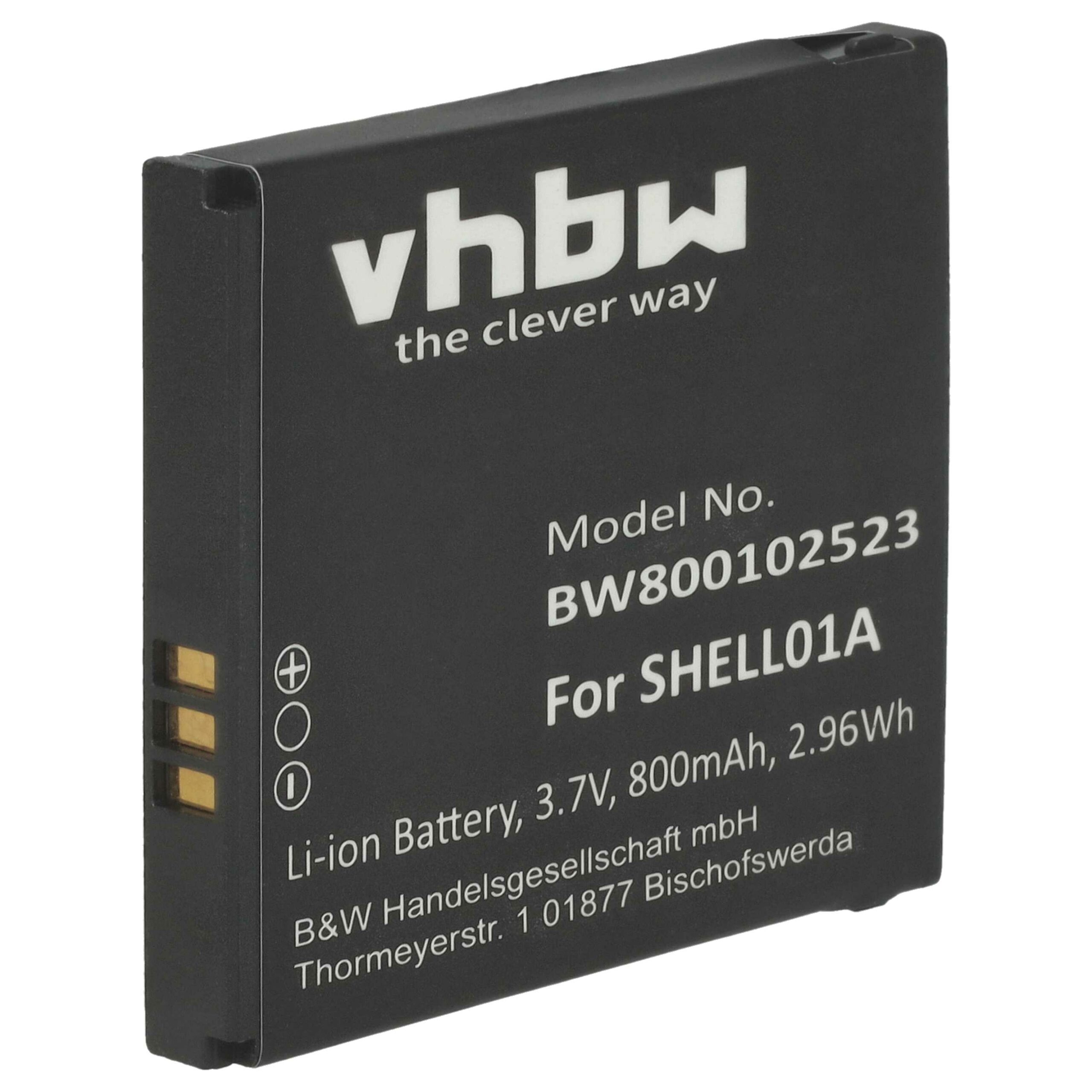 Bateria de substituição para Doro SHELL01A - 800 mAh 3.7 V Li-Ion vhbw