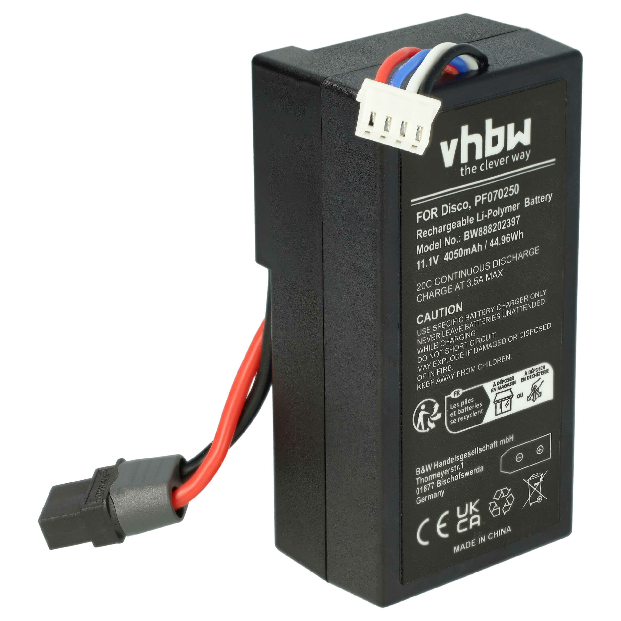 Bateria vhbw para Parrot Disco - 4050 mAh 11.1 V Li-polímero - Image 3