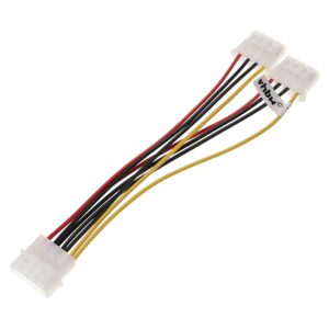 Cabo de Alimentação IDE Y para 2x Conector Molex - Cabo para Discos Rígidos, 18 cm