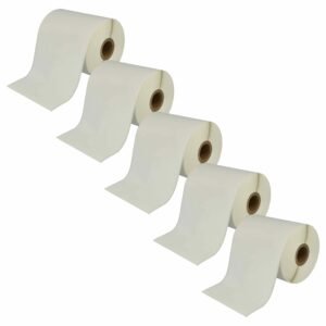 5x Rolo de Etiquetas Compatível Brother RD-S01E2 - 102 mm x 44.3 m