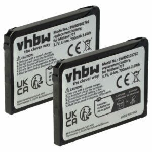 Bateria para Rádio Alan FB-777 - 700 mAh 3.7 V Li-Ion vhbw