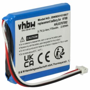 Bateria vhbw para GPS TomTom VF9B - 770mAh, 3.7V