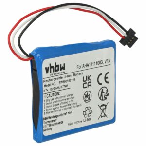 Bateria vhbw para TomTom GPS 1020mAh 3.7V - Substitui VFA, AHA11111003