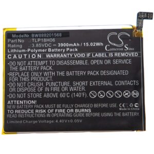 Bateria para Telemóvel Wiko Compatível com TLP18H06 - 3900 mAh 3.85 V Li-polímero