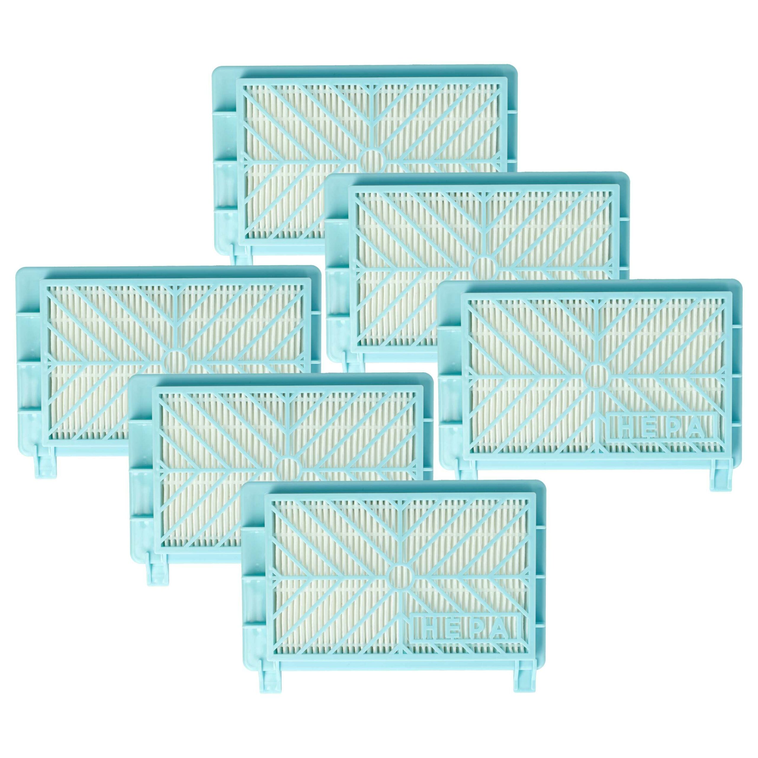6x Filtros de Substituição vhbw para Philips 491669, 432200039090, 883804401010 - Classe H13