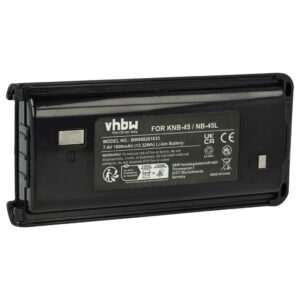 Bateria para Rádio Kenwood KNB-45, KNB-45L, KNB-45Li - 1800 mAh 7.4 V Li-Ion vhbw