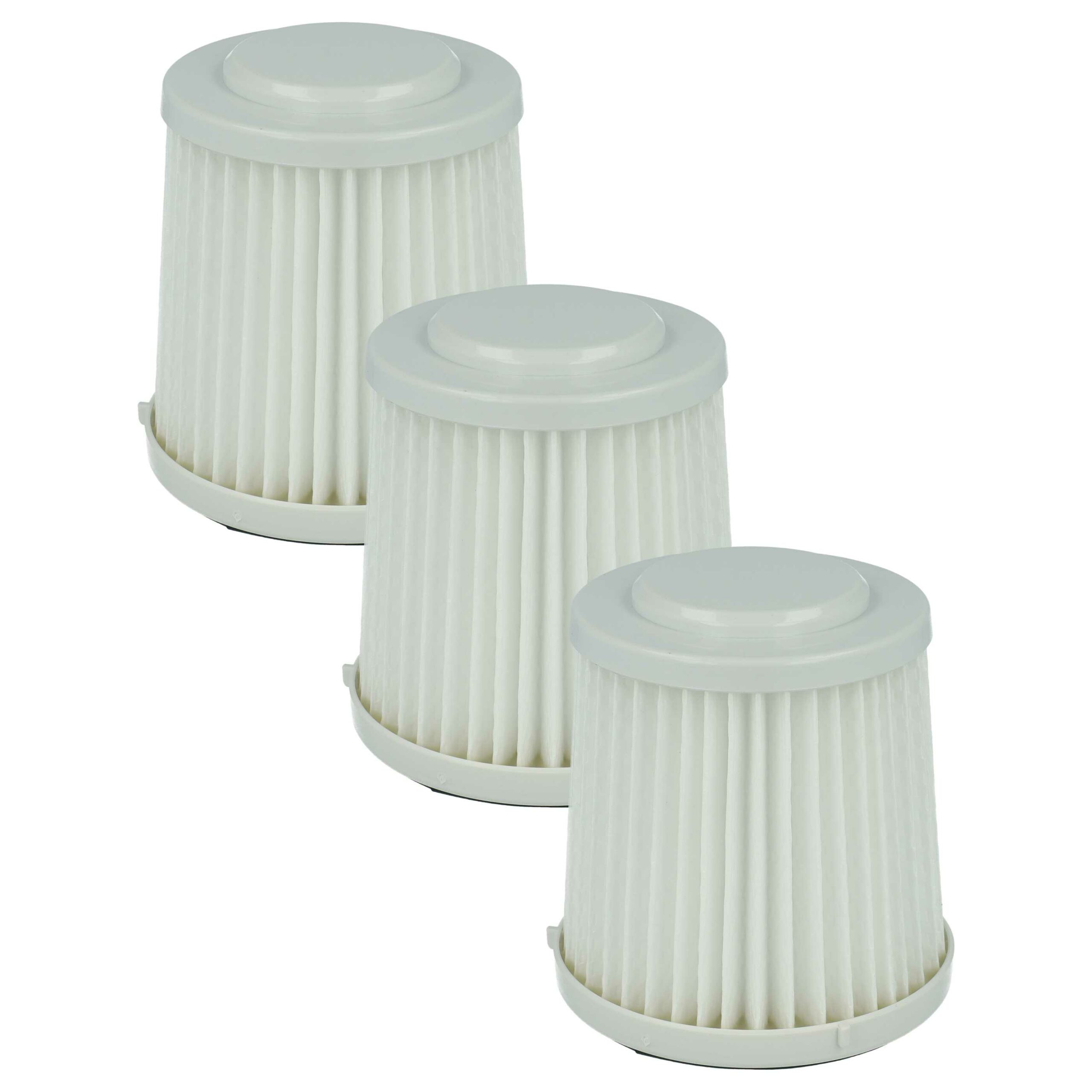 Pack de 3 Filtros vhbw compatíveis com Black & Decker FVF100 para Aspiradores
